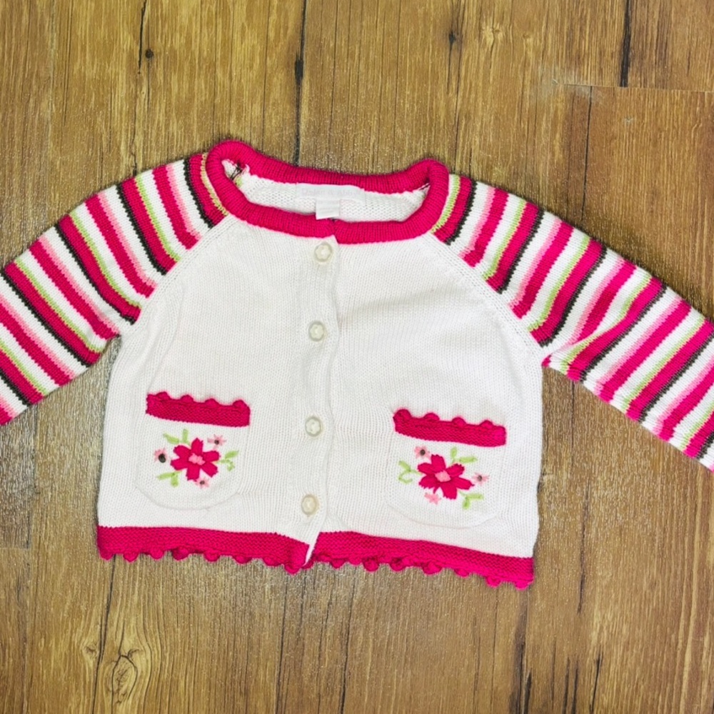 Vintage Baby Girls Dylan & Abby Pink Sweater 0-3m